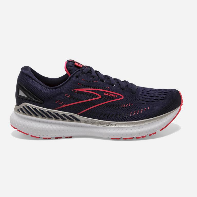 Tenis Brooks Glycerin Gts 19 Max Cushion - Zapatillas Para Correr En Asfalto Mujer - Rosas / Negras